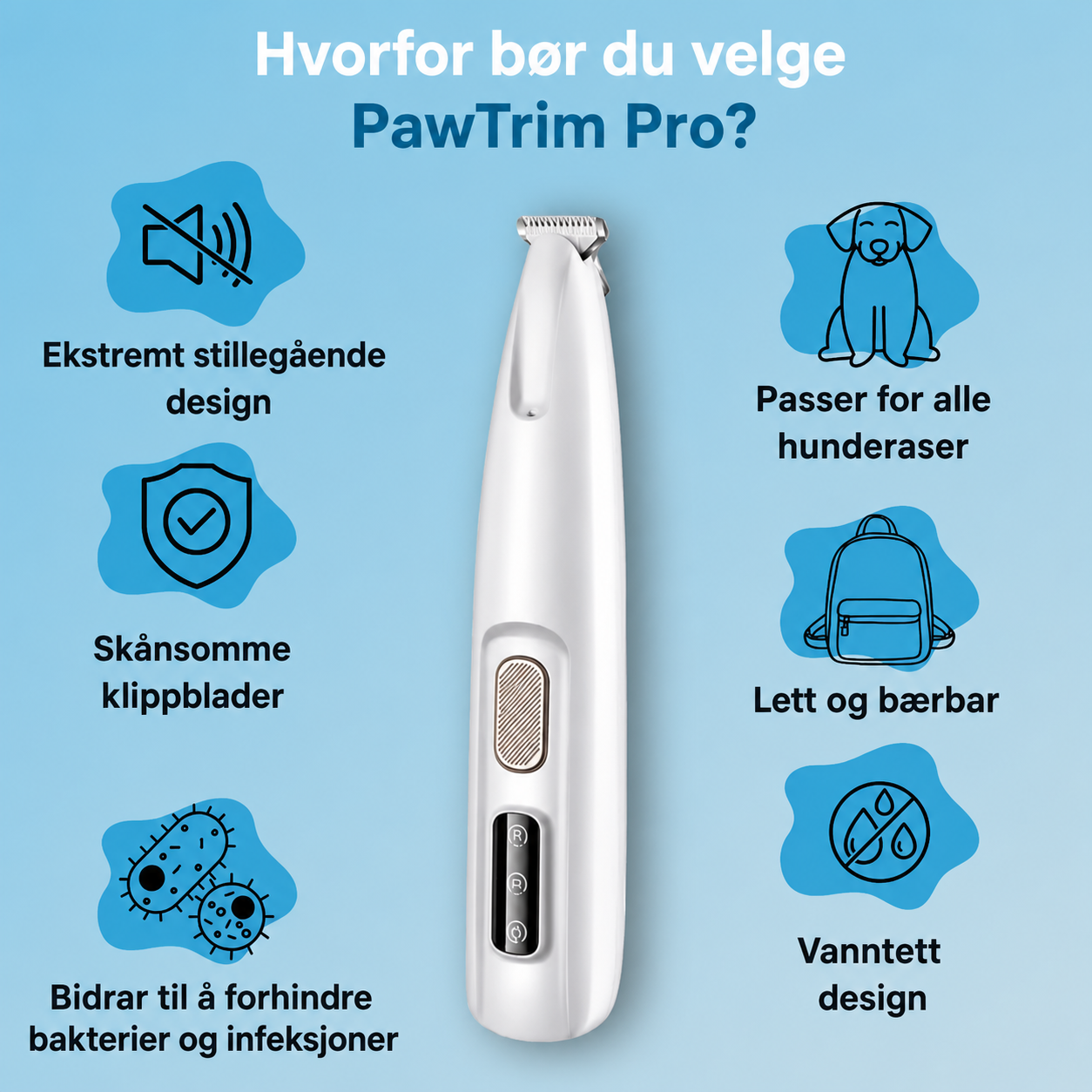 Pawsense Presis potetrimmer for hund