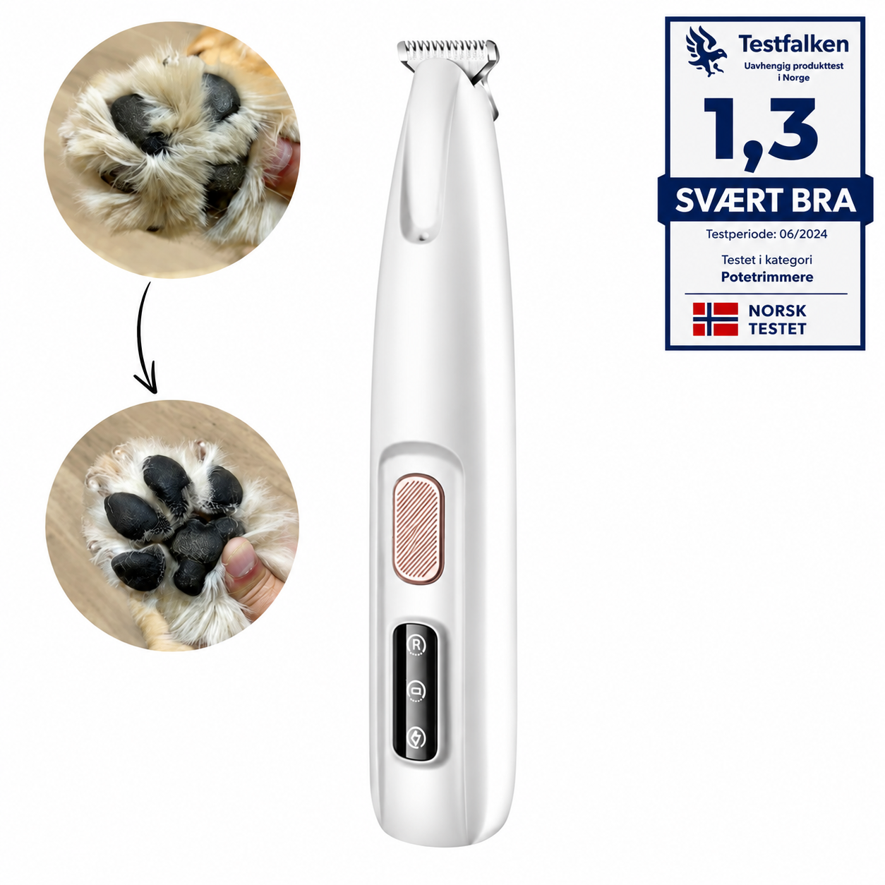Pawsense Presis potetrimmer for hund